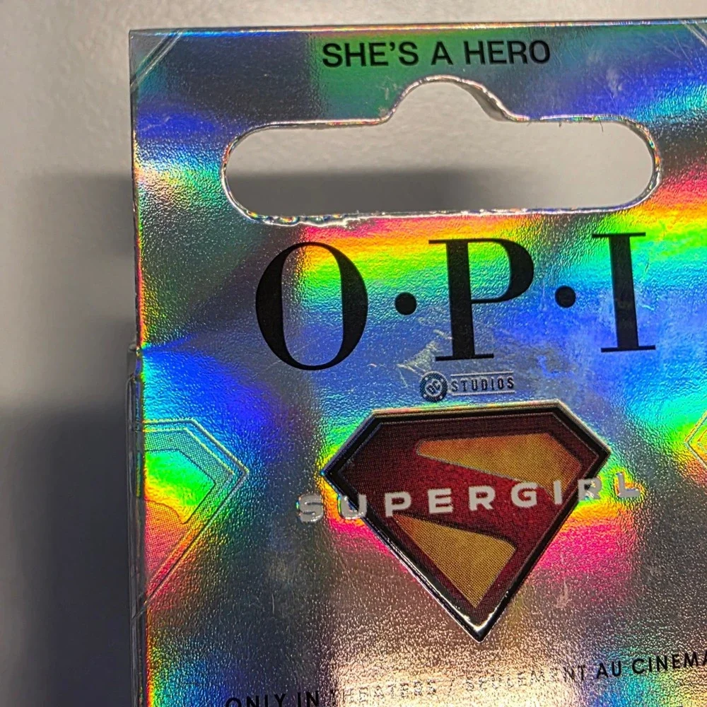 OPI x DC Studios Supergirl Sticking Point Press On Nails Blue 30ct New